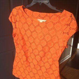Banana Republic cotton orange short sleeve top